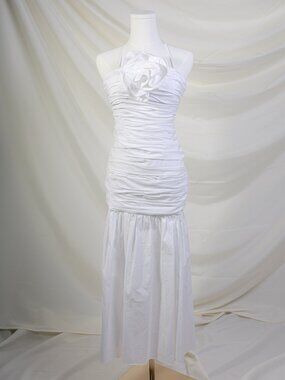 Carolina Herrera Gathered Drop Waist Midi Dress NWT